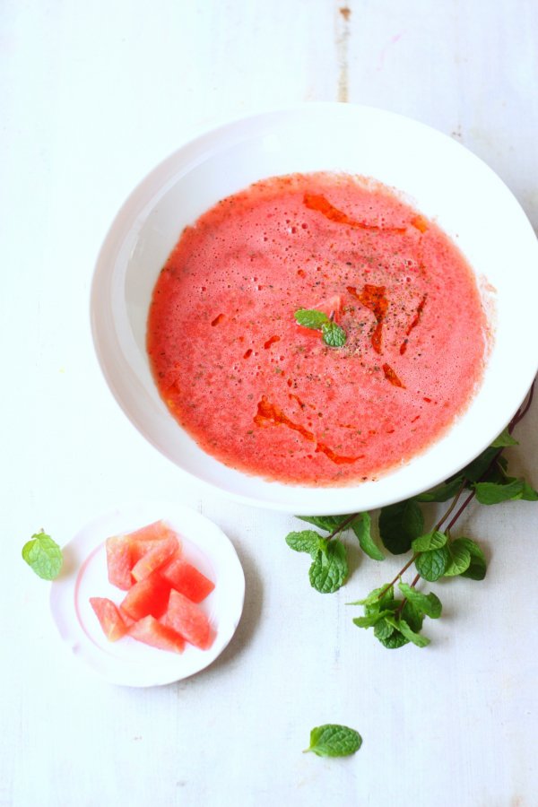 Watermelon Strawberry Soup