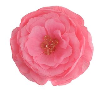 Beaded Rosette Hair Clip