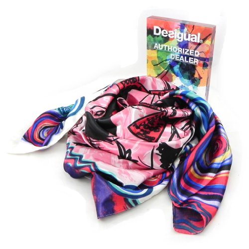 Desigual Swirl Print Scarf