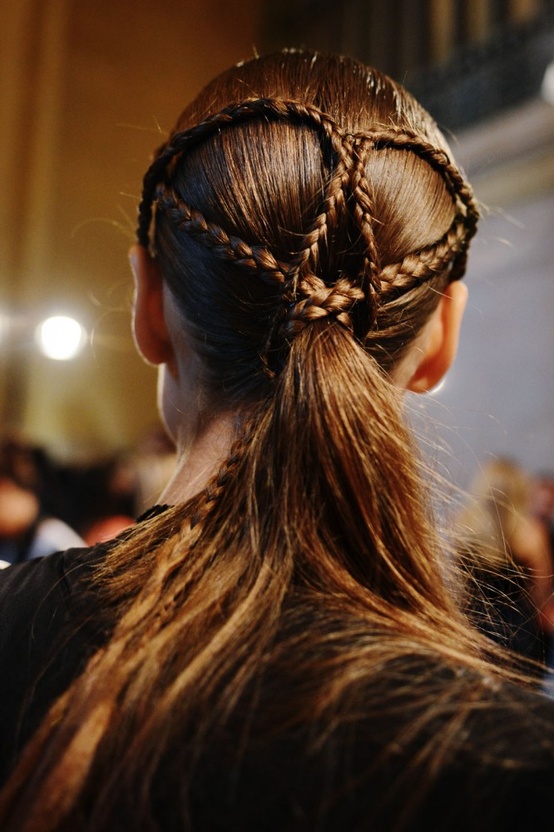 Skinny Braids at Marchesa