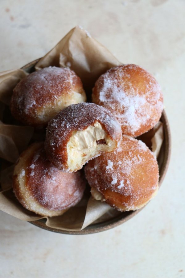 Salted Caramel Brioche Doughnuts