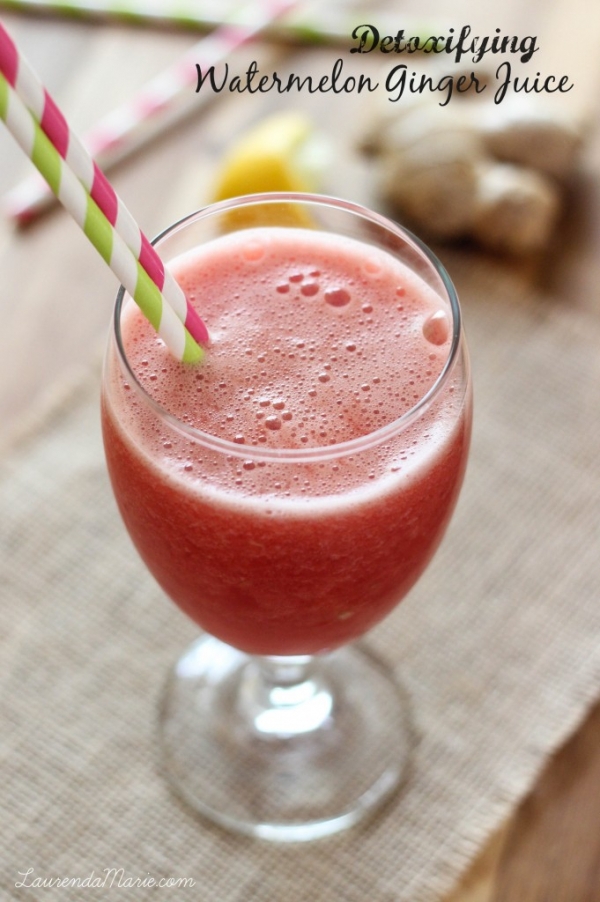 Detoxifying Watermelon Ginger Juice