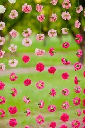 Flowers on Fishing Line