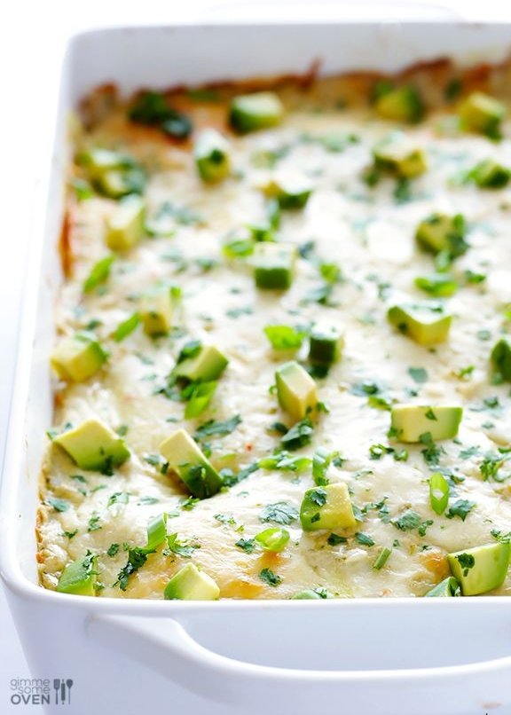 White Chicken Enchilada Casserole