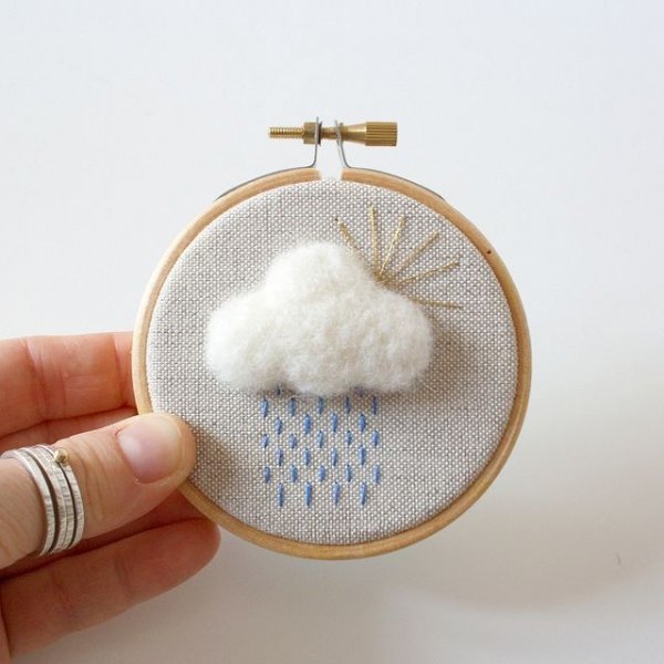 Adorable Mini Cloud Embroidery