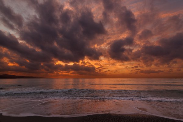 sky, horizon, sea, sunset, ocean,