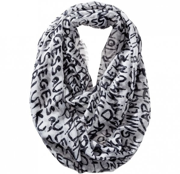 Target’s Xhilaration Letter Print Infinity Scarf