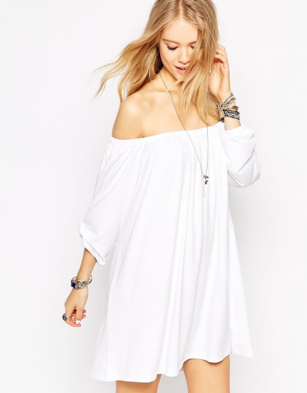 white,clothing,day dress,sleeve,dress,