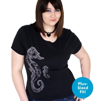 Deadworry Seahorse plus-Sized Tee