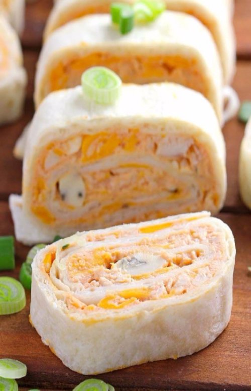 Buffalo Chicken Tortilla Roll Ups