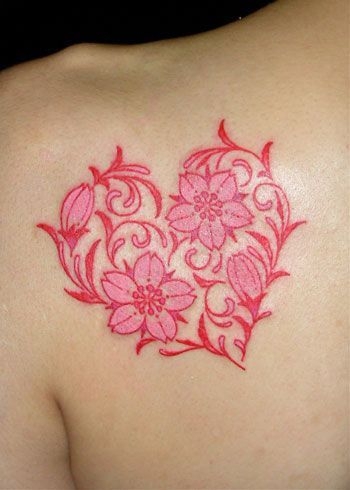 Floral Heart Tattoo