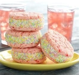 Pink Lemonade Ice Cream Sandwich