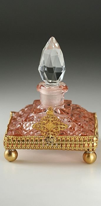 Square Pink Faceted Cut Crystal