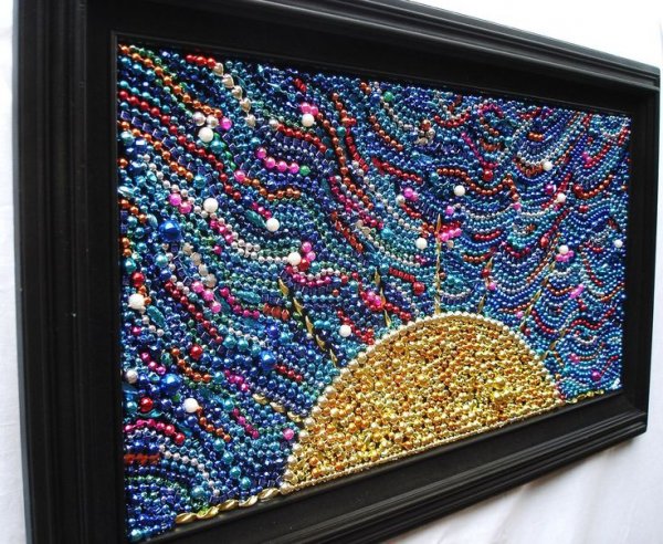 Mardi Gras Bead Mosaic