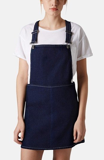 Topshop Moto Clean Indigo Pinafore