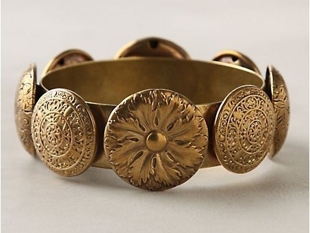 Brass Button Bangle