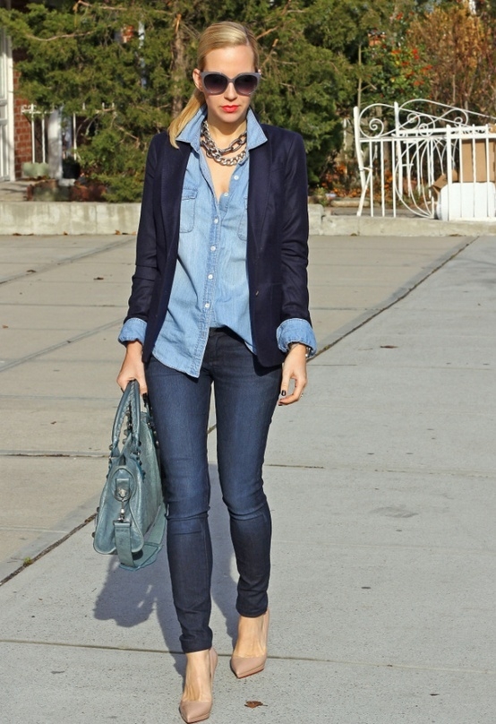 Quirky Denim Blazer