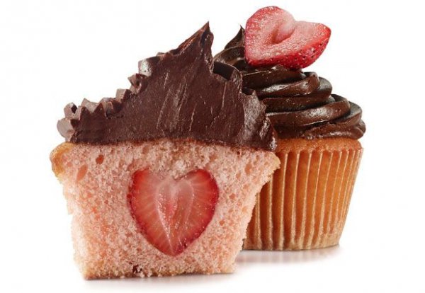 Fresh Strawberry Cupcake