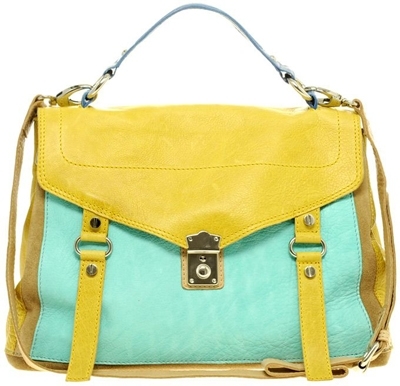 ASOS Leather Colour Block Satchel