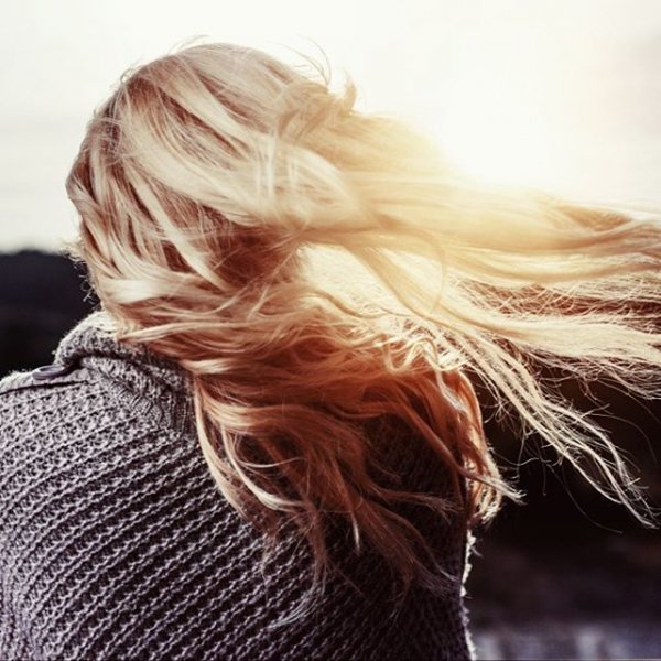 Her Cozy Sweater & Beach Hair