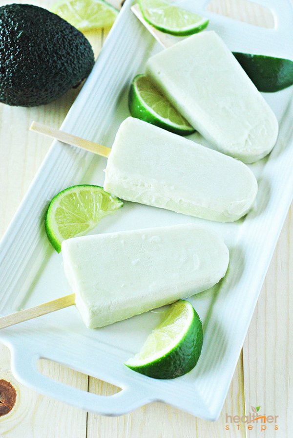 Creamy Avocado Lime Pops