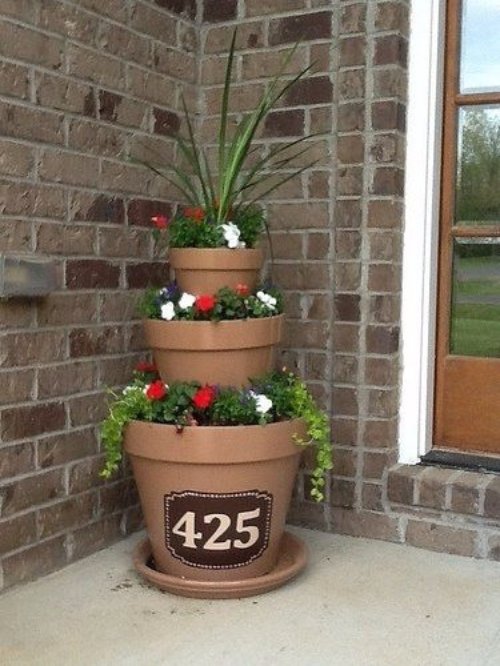 Planter Address Sign