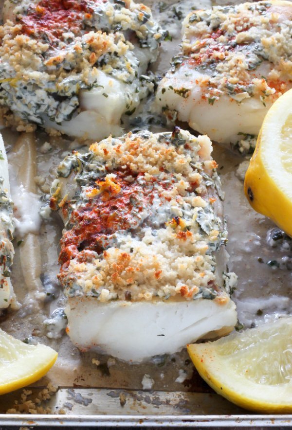 Lemon, Garlic, and Herb Baked Cod