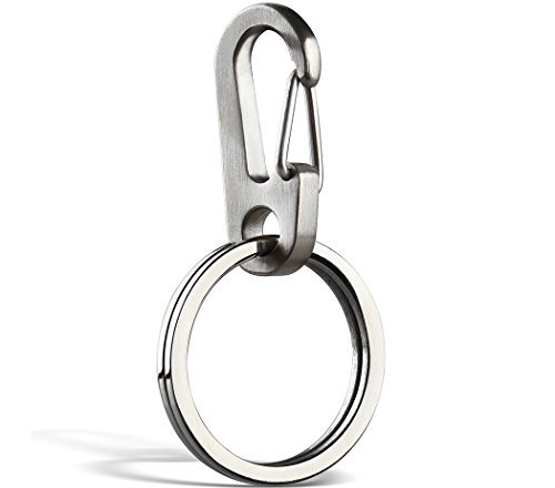 Titanium Ti Quick Release Keychain Carabiner Clip