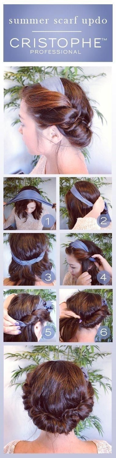 Summer Scarf Updo 23 Five-Minute Hairstyles for Busy Mornings