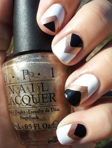 Add Metallic Gold Features to Neutral Nails