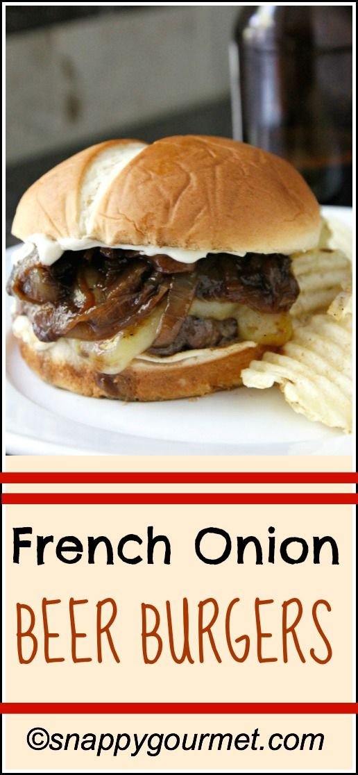 French Onion Beer Burgers