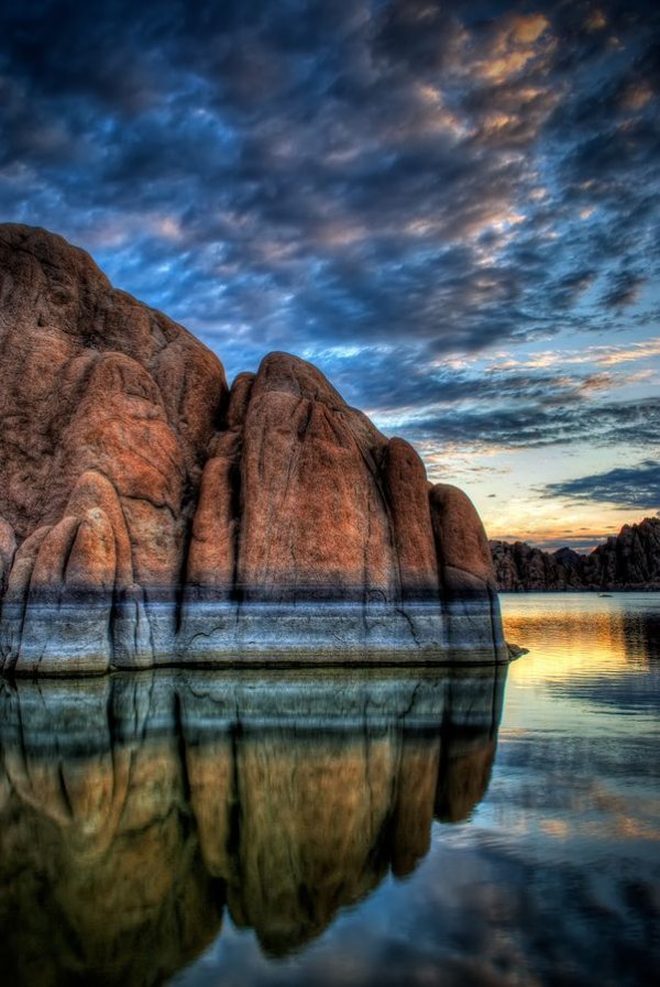 sky,nature,reflection,rock,cloud,