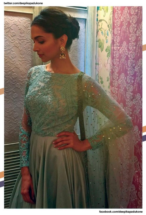 In a Mint Green Varun Bahl Creation