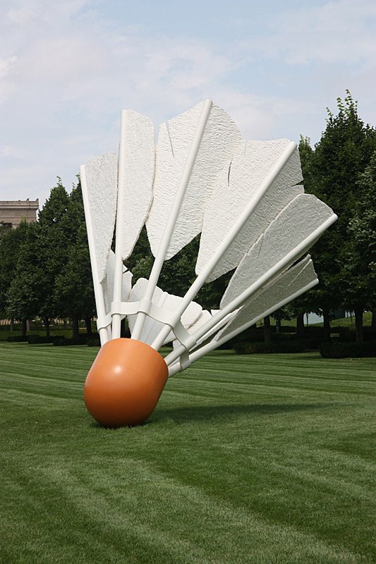 Nelson-Atkins Museum of Art, grass, sculpture, vehicle, jet aircraft,