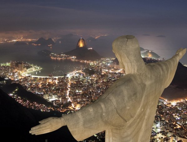 Corcovado, night, monument,