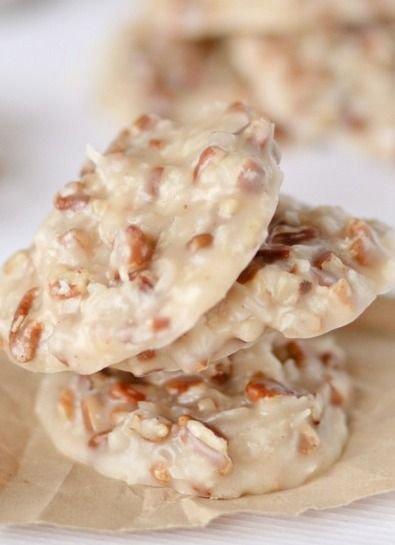 No Bake Coconut Pecan Praline Cookies