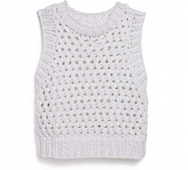 TJMAXX White Cable Knit Crop Top