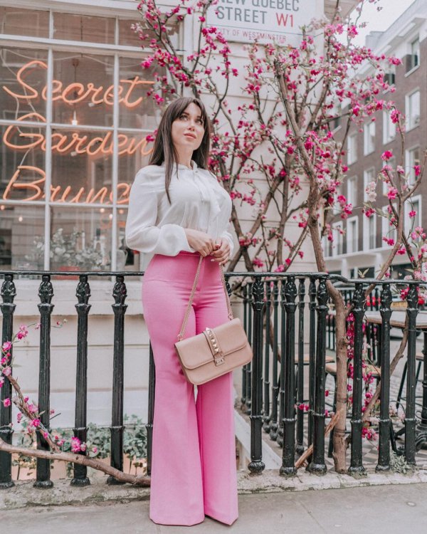 Pink, Clothing, Street fashion, Blossom, Spring,