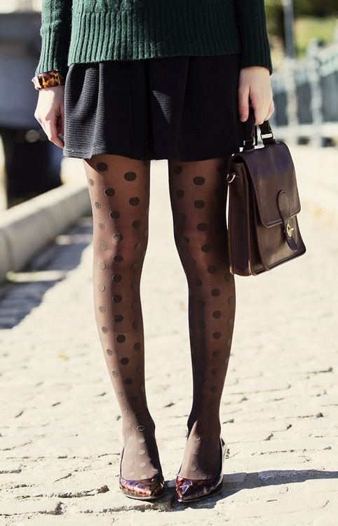 polka dot stockings outfit