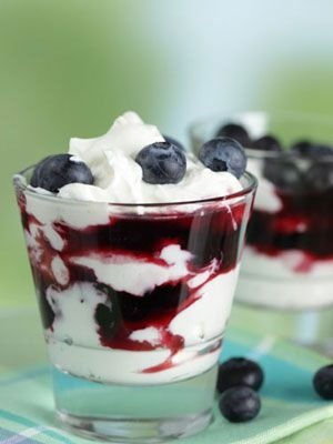 Warm Blueberry-Ginger Parfait with Pistachios