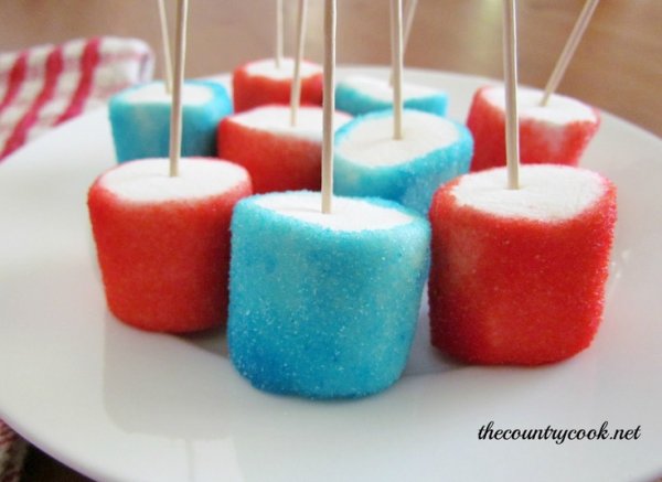 Patriotic Jell-O Marshmallows