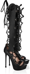 Versace Lace-up Leather Platform Sandals