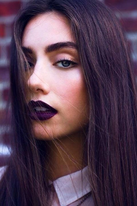 dark purple lipstick