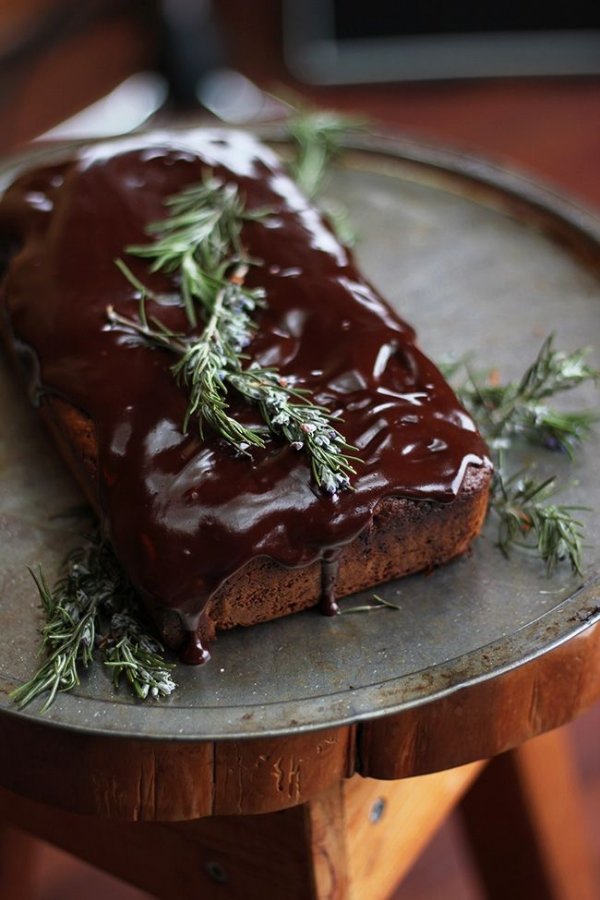 Chocolate Rosemary Olive Oil Cake