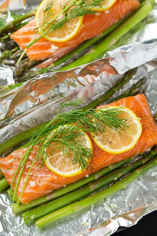 Salmon and Asparagus in Foil