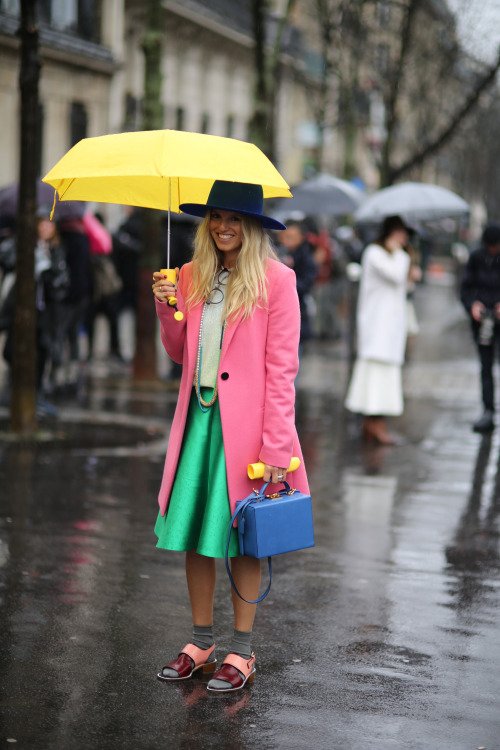 color,clothing,red,road,weather,