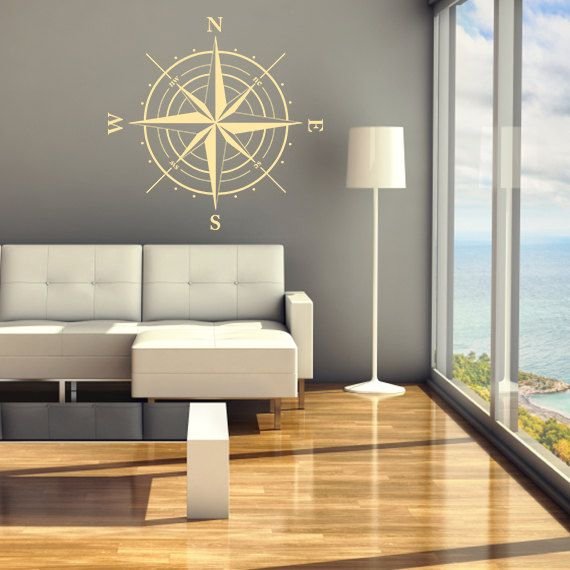 Compass Rose Wall Vinyl Decal