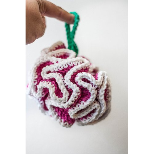 Crocheted Peony Scrub
