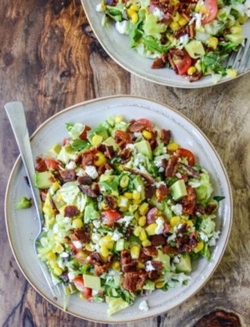 BLT Chopped Salad with Corn, Feta and Avocado