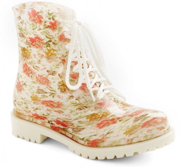 Lost in Spot Rain Boot in Floral